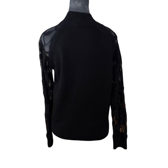 Rag & Bone Womens Black Lace Sleeve Pullover Sweater Size S - Picture 4 of 7